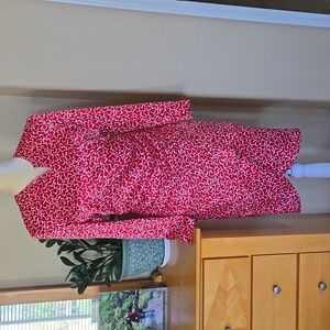 Vintage Patterned Wrap Long sleeve and skirt two piece set